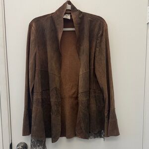 8. Vocal Brown Suede Women's Blazer